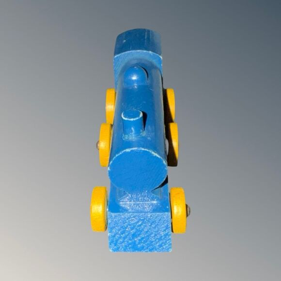 1950s Blue Strombeck-Becker Mfg. Company Wooden Train Engine A30 - Picture 3 of 7